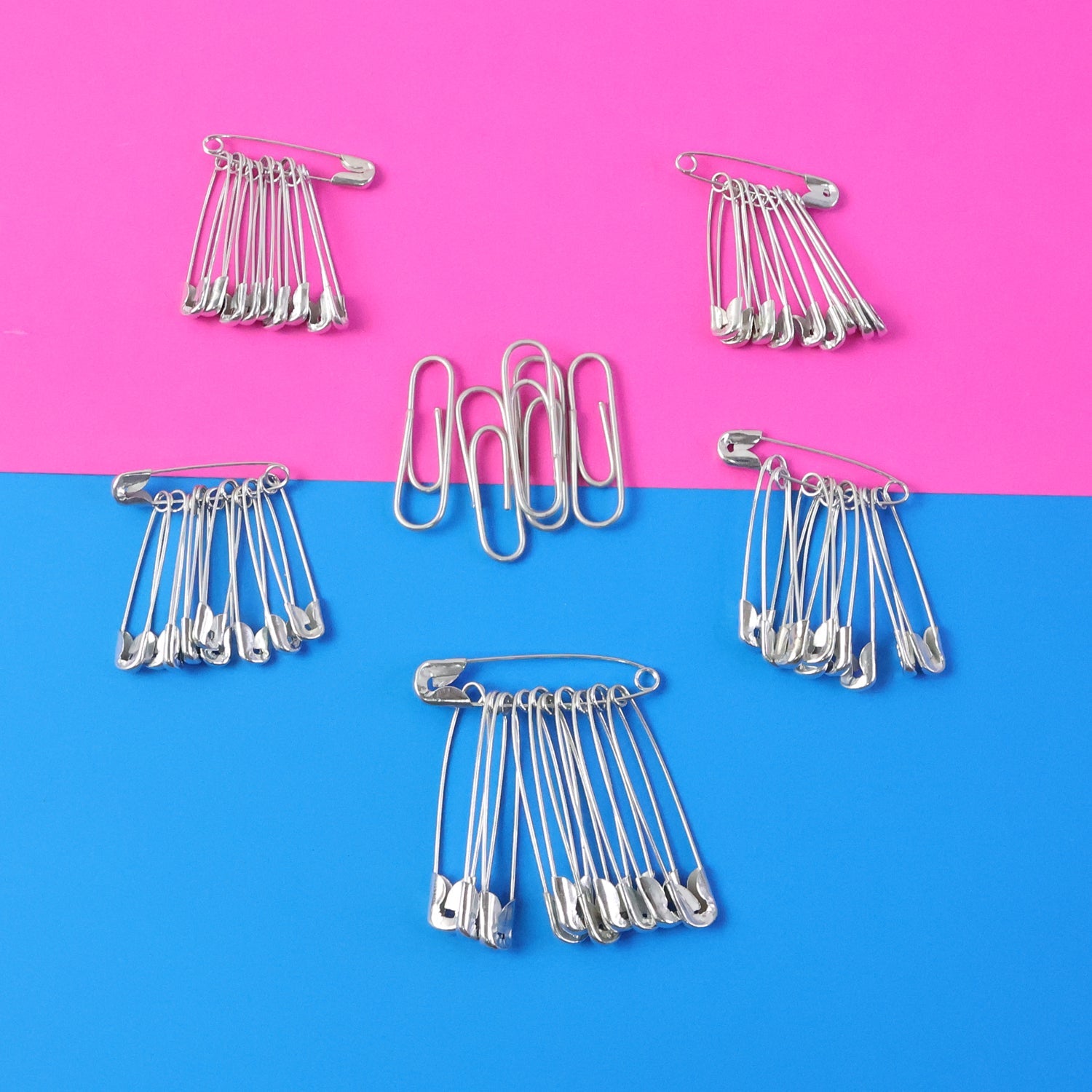 Multipurpose Metal Safety Pin Assortment Set
