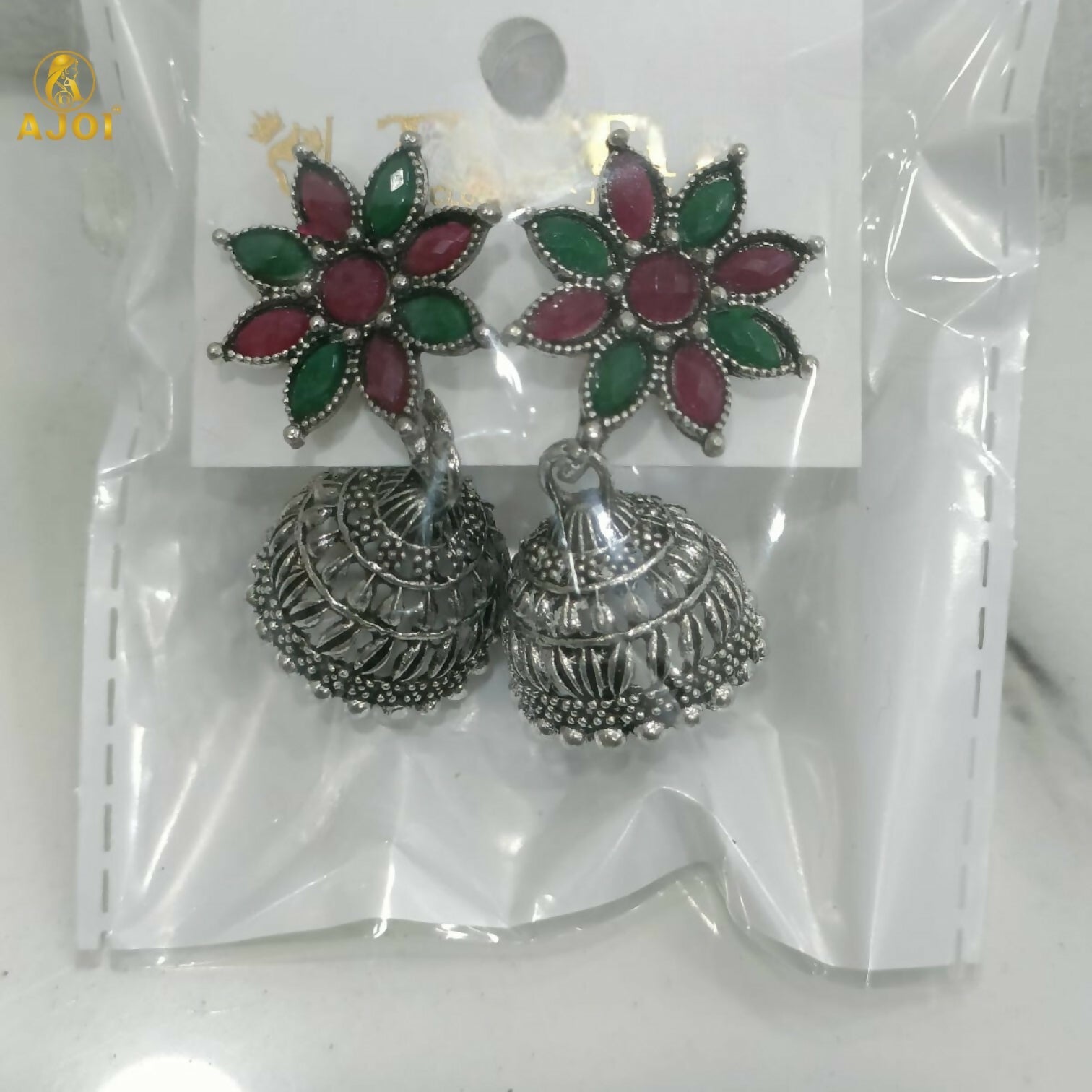 Shringara Ratnam Floral Jhumka Earrings