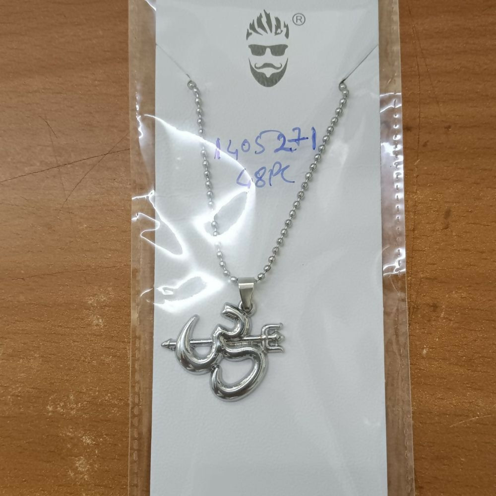 Sprititual Om and trishul Chain Pendnet