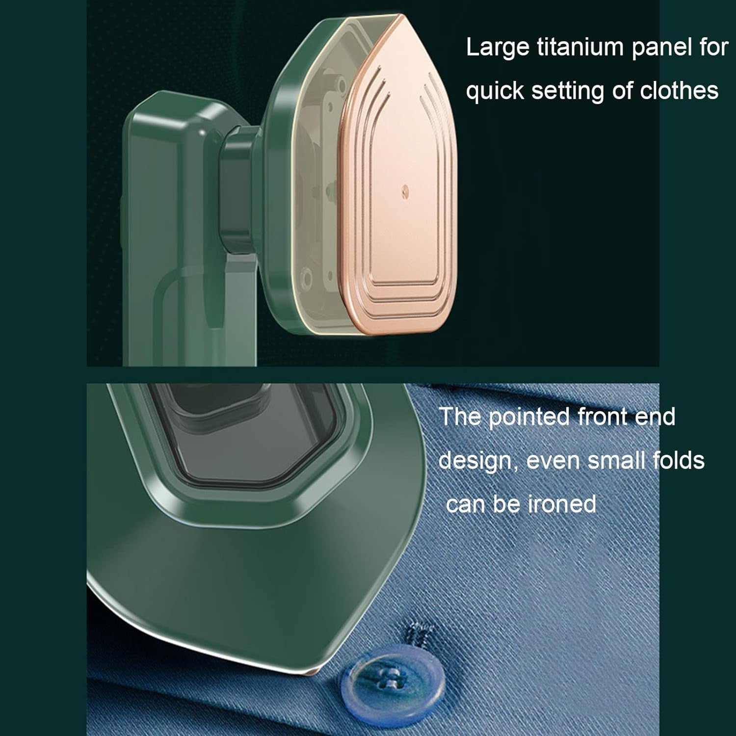 Mini Steam Iron Handheld Garment Steamer – Portable Travel Clothes Iron, Fast Heat-Up & Compact Design