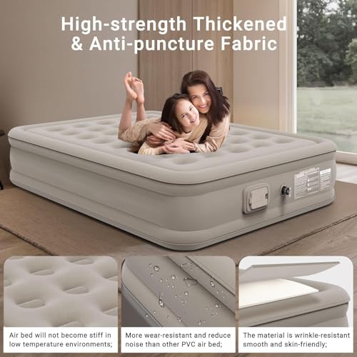 Massavio Inflatable Mattres With Free Electric Pump, Quick Self-Inflation