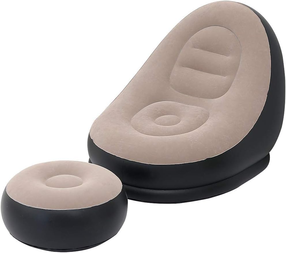 Inflatable Sofa with Footrest and Free Electric Inflator { Air pump }
