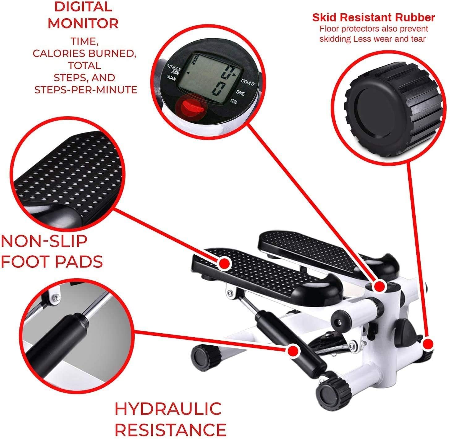 Mini Stepper Machine with Bands