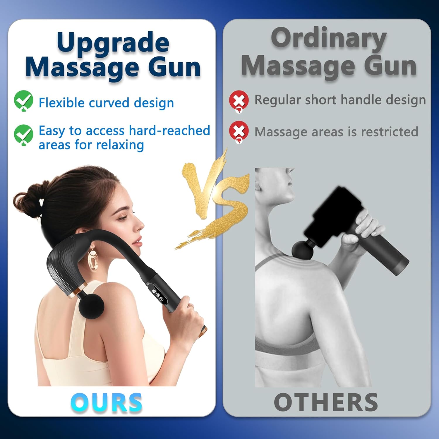 Upgraded Extension Handle Massage Gun