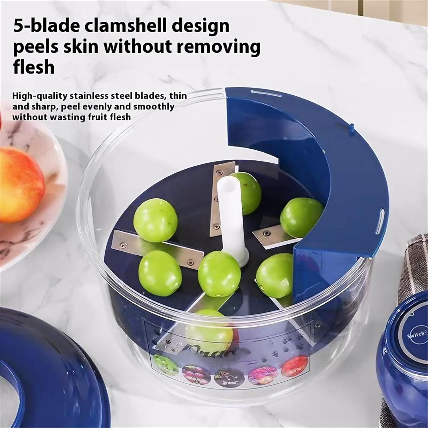 Automatic Rechargeable Fruit & Vegetable Peeler – 3x Faster, Zero Effort