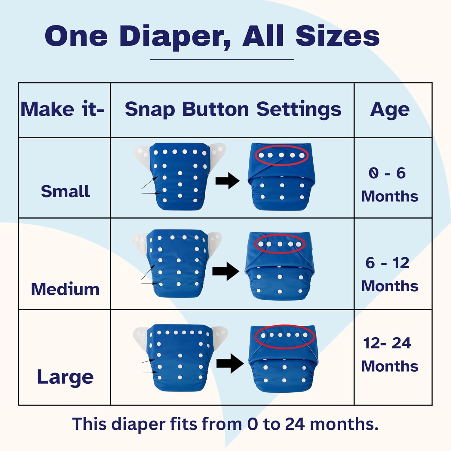 Premium Reusable Cloth Diapers for Babies (Pack of 2)