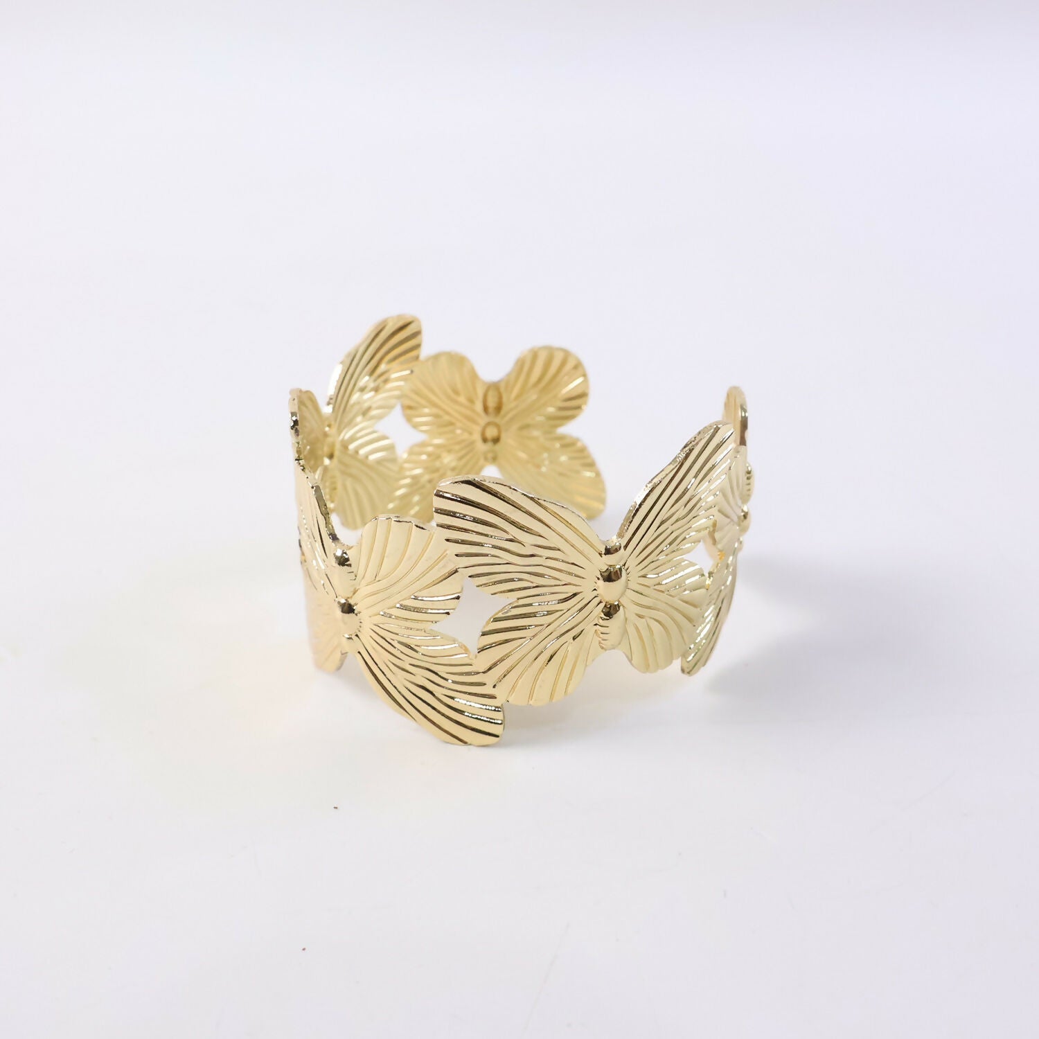 Korean Style Floral Gold Plated Bracelet for Women & Girls