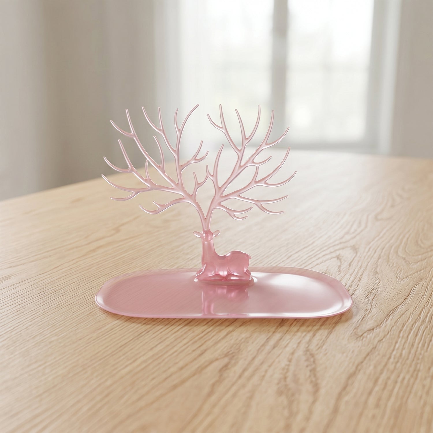 Big Deer Antlers Jewelry Stand Tree-Shaped Earring and Ring Organizer with Base