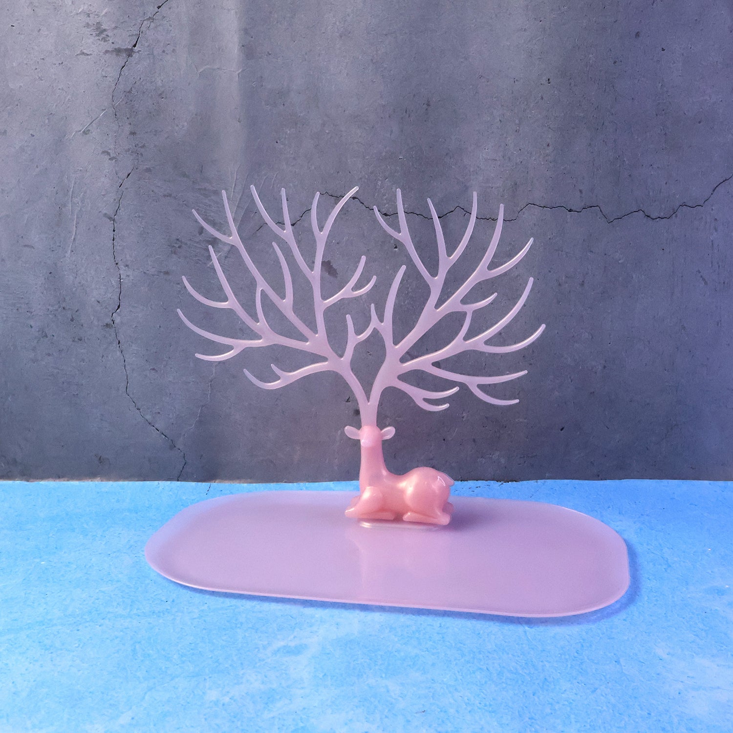Big Deer Antlers Jewelry Stand Tree-Shaped Earring and Ring Organizer with Base