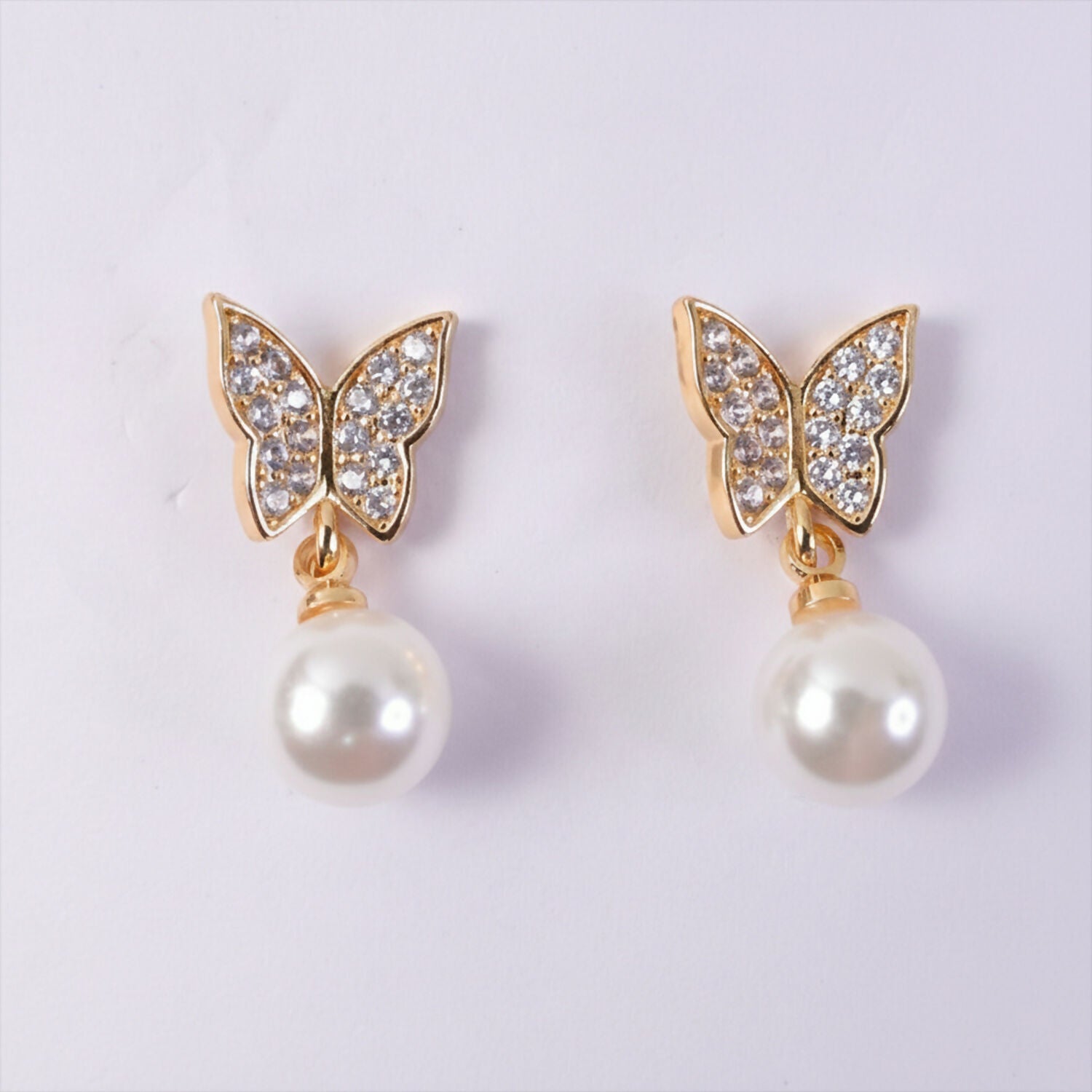Elegant Gold Finish Stone Studded Hoop Earrings for Women & Girls