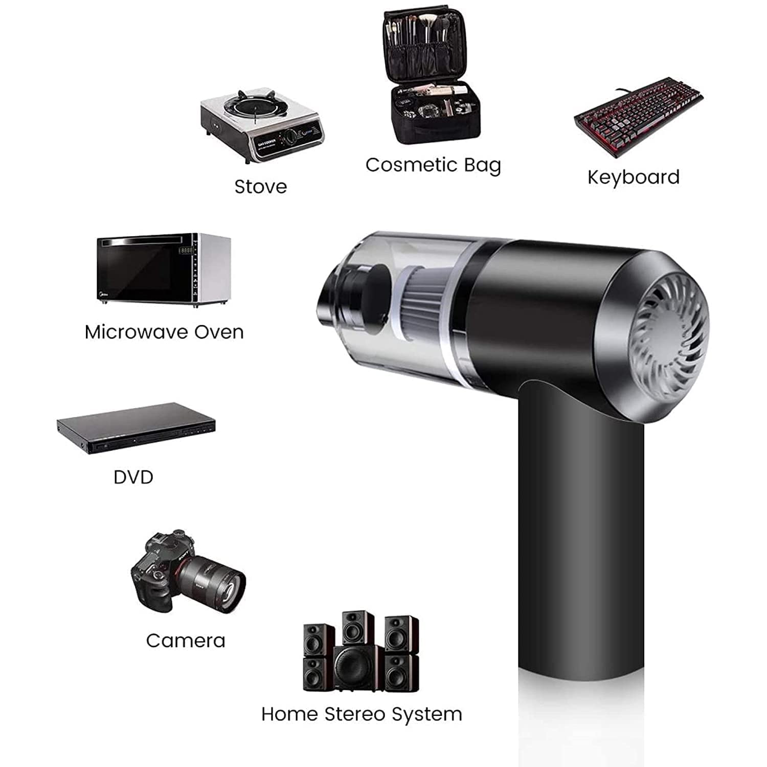 7370 Vacuum Cleaner Dust Collection 2 In 1 Car Vacuum Cleaner 120w High-power Handheld Wireless Vacuum Cleaner Home Car Dual-use Portable Usb Rechargeable