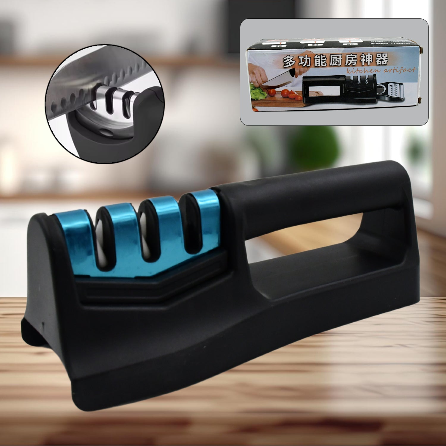 Kitchen Knife Sharpener – Handheld for Chefs & Serrated Knives