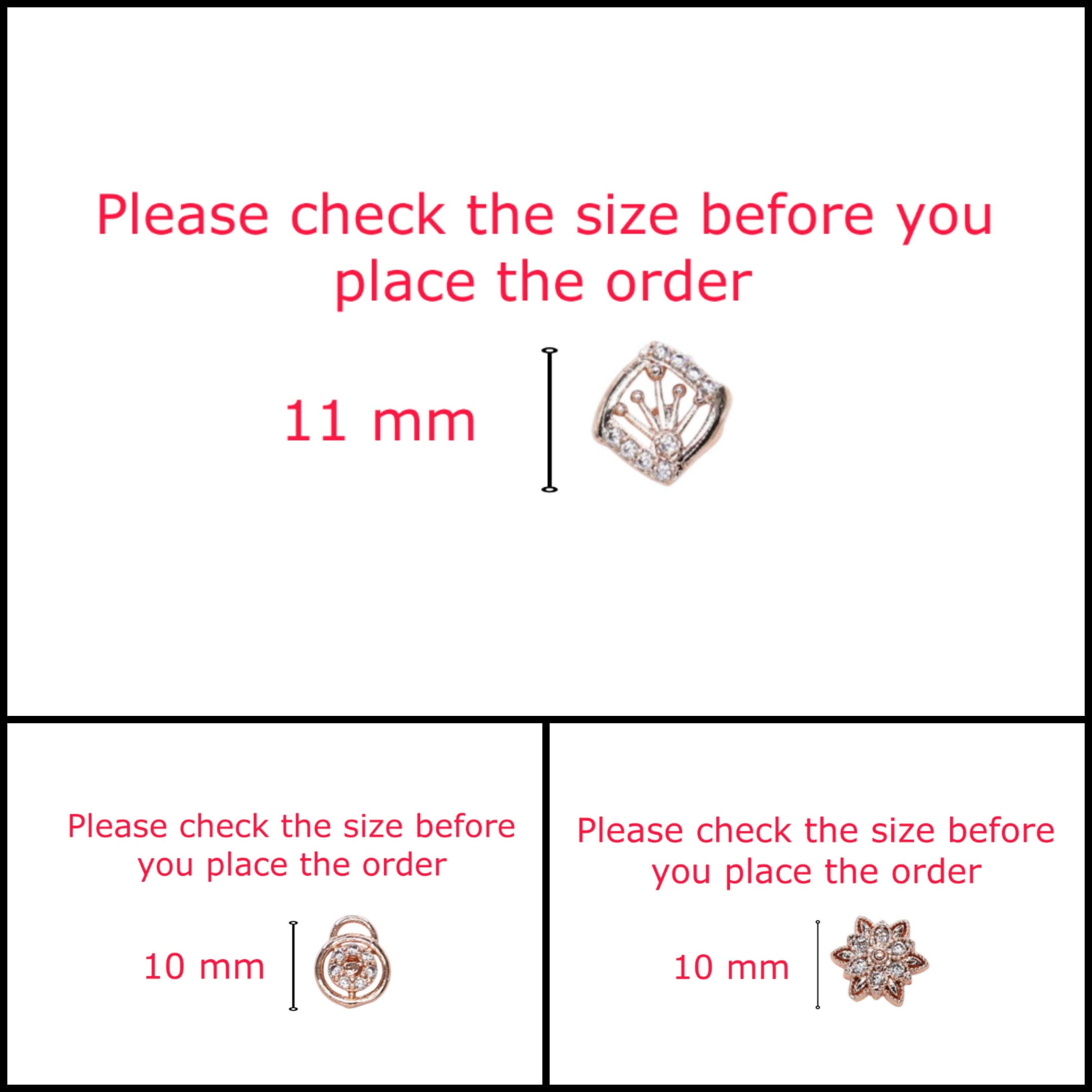 Rose Gold AD Stud Earrings Set | 3 Pair Combo | Diamond Look for women and girls