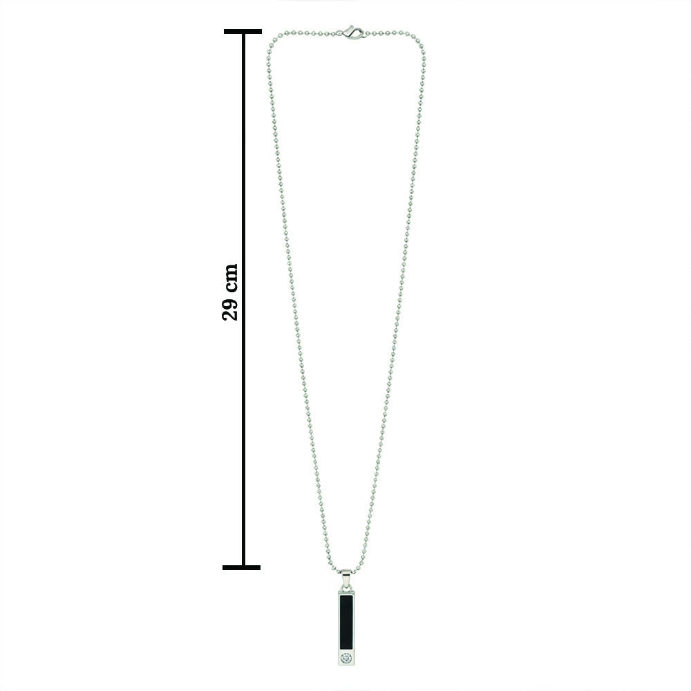 Sleek Rectangal Black Inaly Pendent For Mens