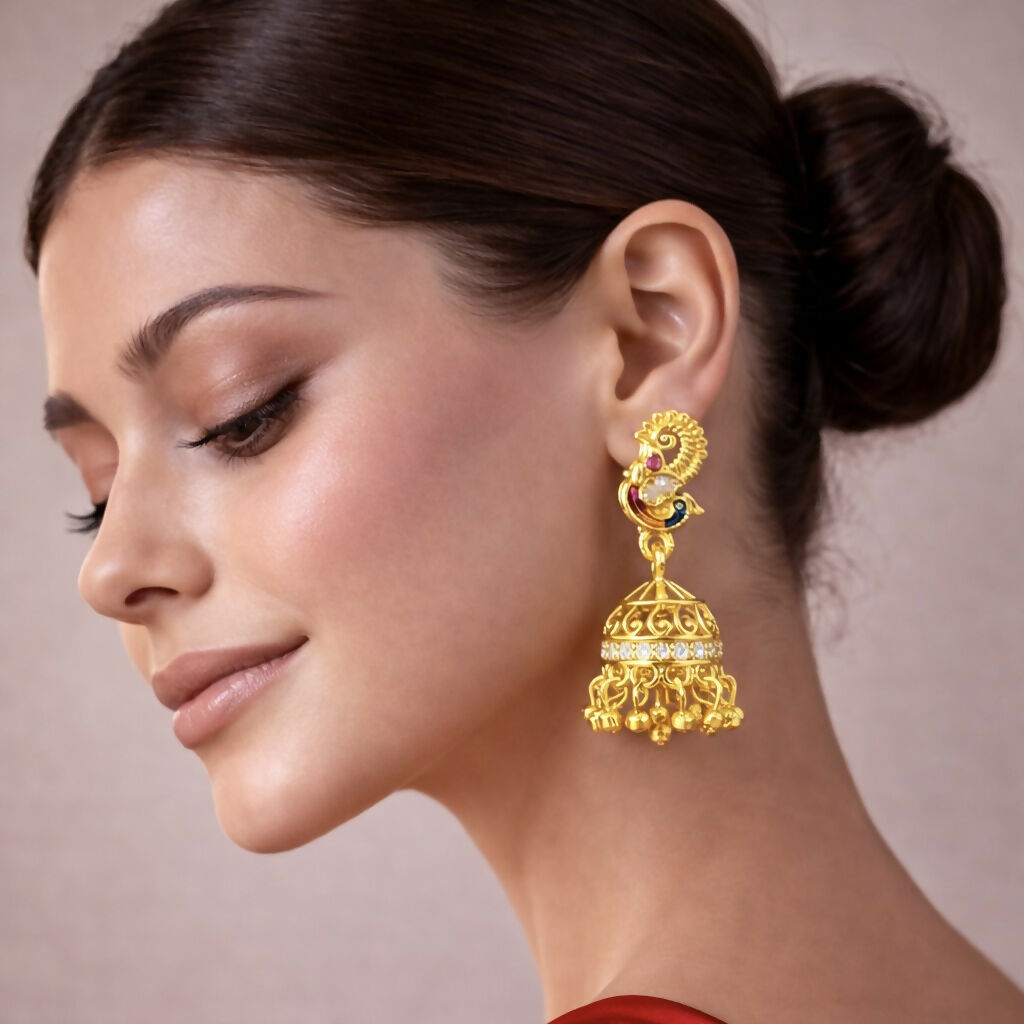 Premium Peacock Style Festive Earrings