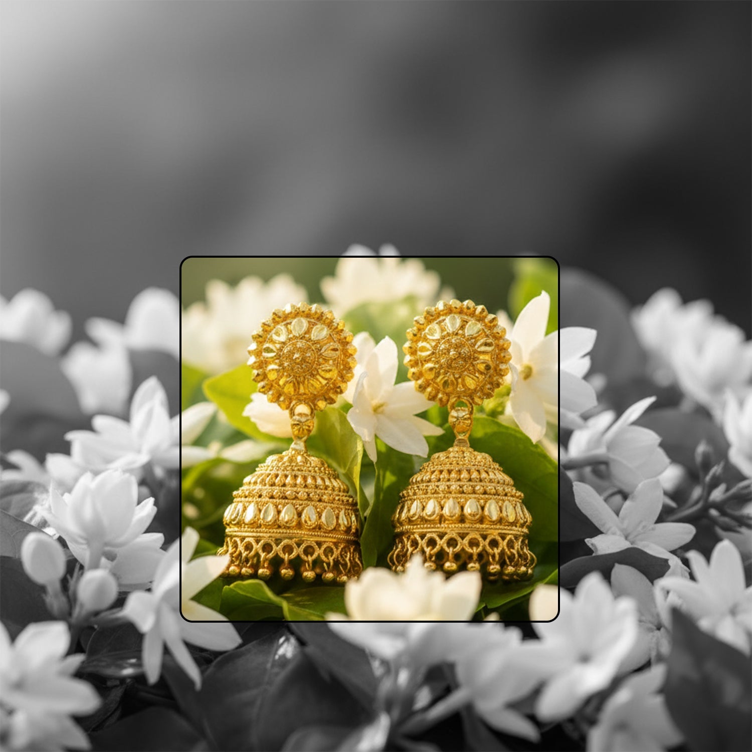 Designer Gold Plated Ethnic Jhumka Earrings for Women & Girls Festive Wear