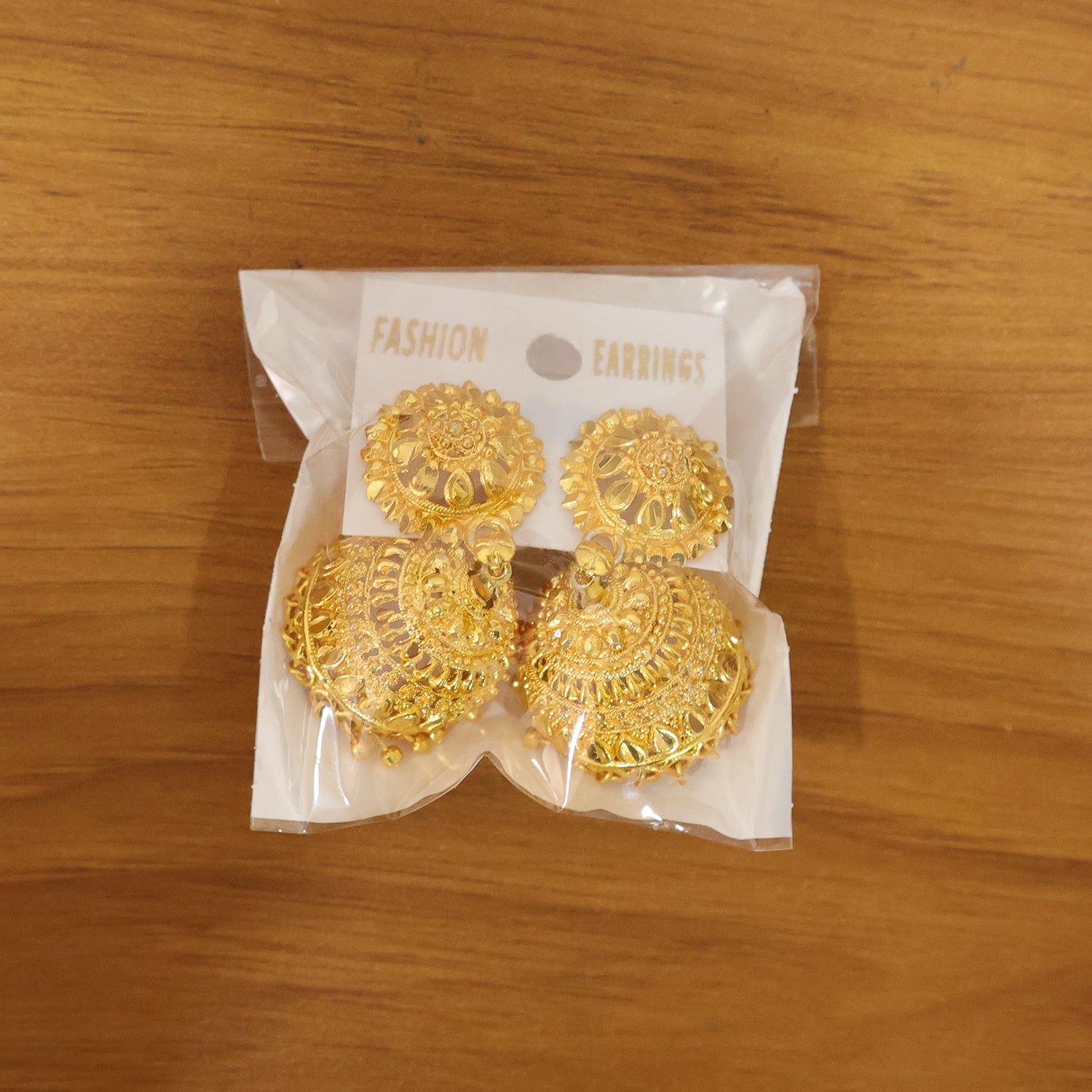 Designer Gold Plated Ethnic Jhumka Earrings for Women & Girls Festive Wear