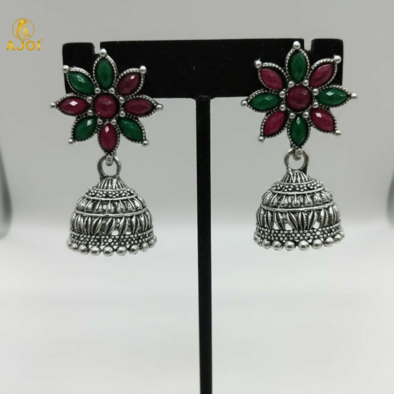 Shringara Ratnam Floral Jhumka Earrings