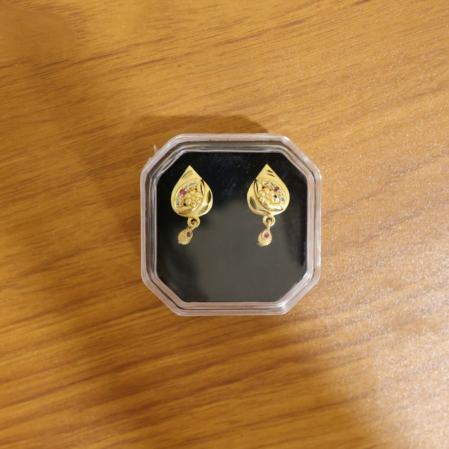 Traditional Gold Plated Geometric Drop Earrings for Women