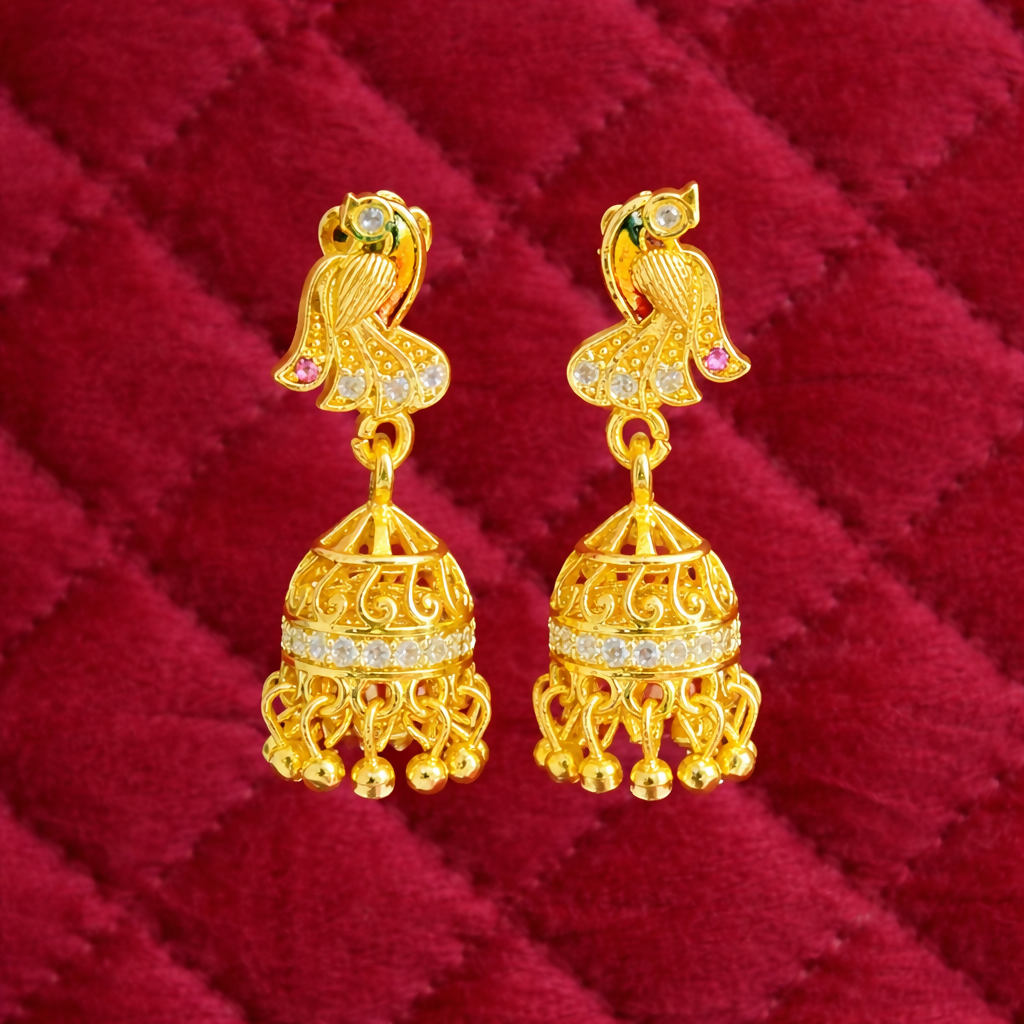 Designer Peacock Theme Luxury Earrings