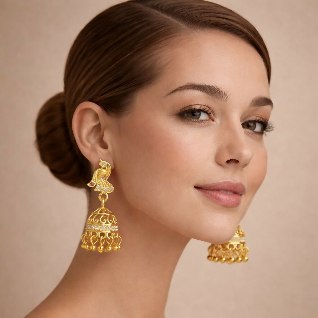 Designer Peacock Theme Luxury Earrings