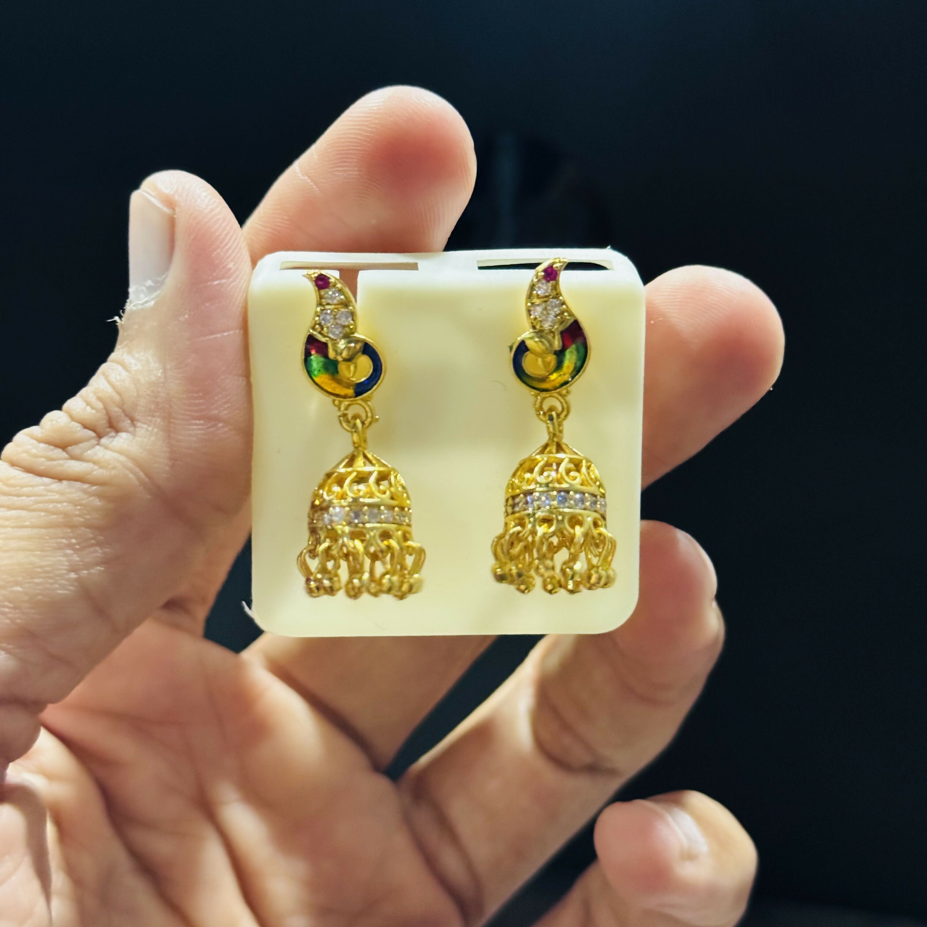 Stylish Peacock Design Party Wear Earrings