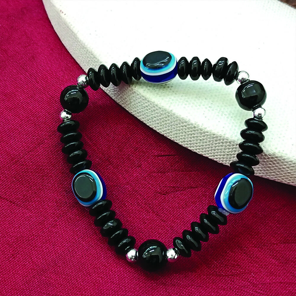 Evi lEye Black Beads Bracelet