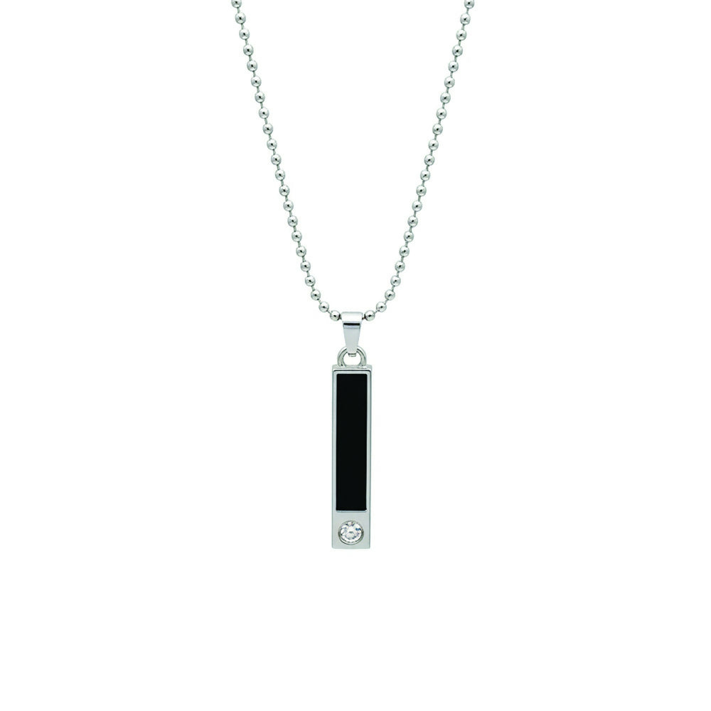 Sleek Rectangal Black Inaly Pendent For Mens