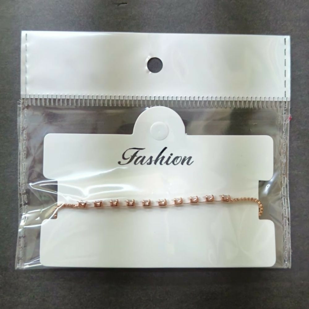 Elegant Rose Gold Plated American Diamond Bracelet for Women