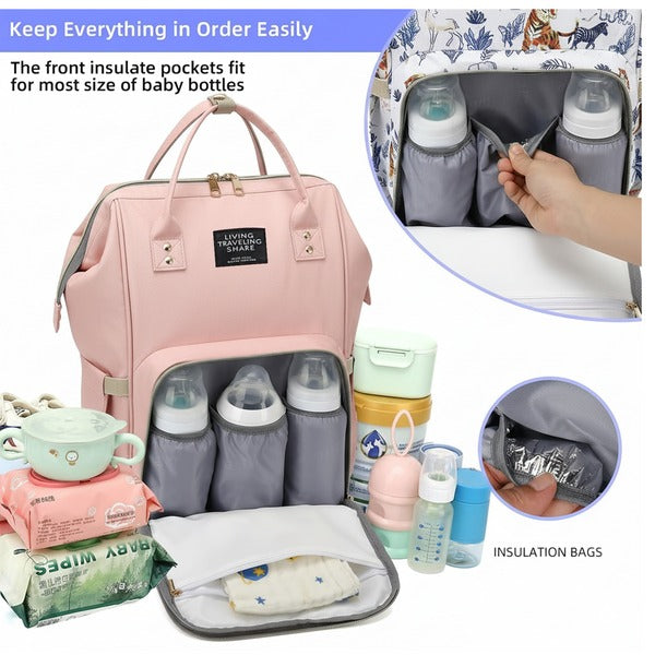 Multipurpose Large Capacity Moms Backpack Diaper Bag (1 Pc 17 Pocket Big)