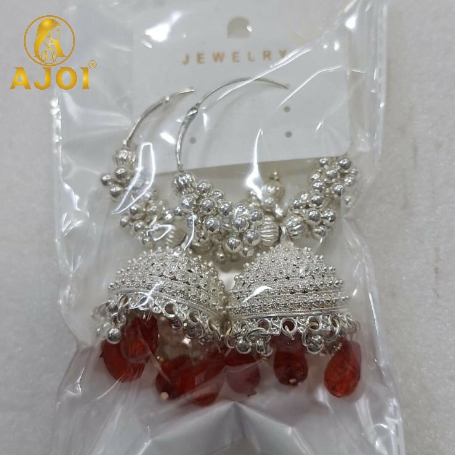 Classic Silver Red with Crimson Drops