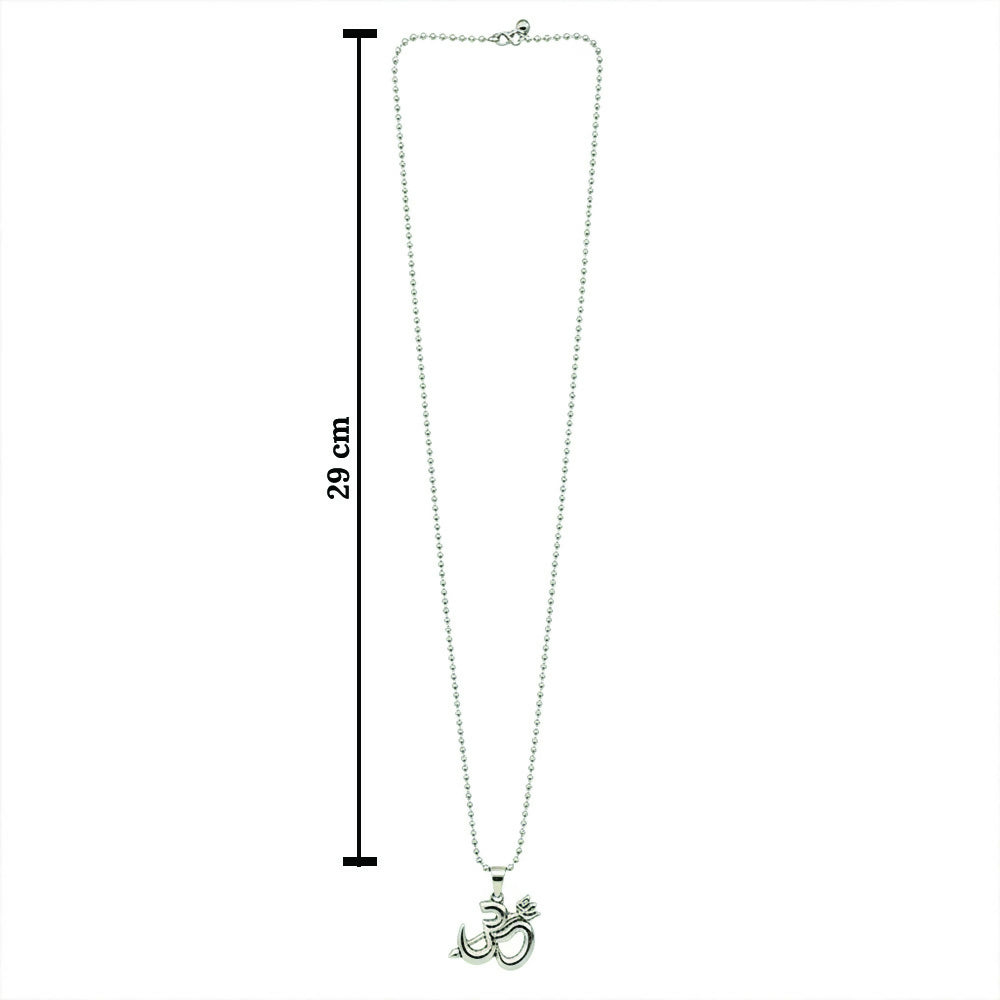 Sprititual Om and trishul Chain Pendnet