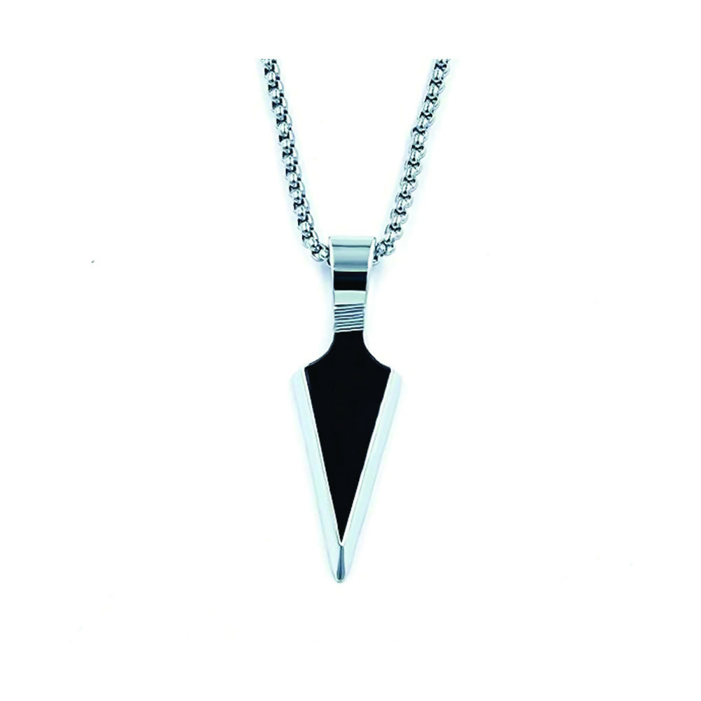 Silver chain with Black Arrow Pendant