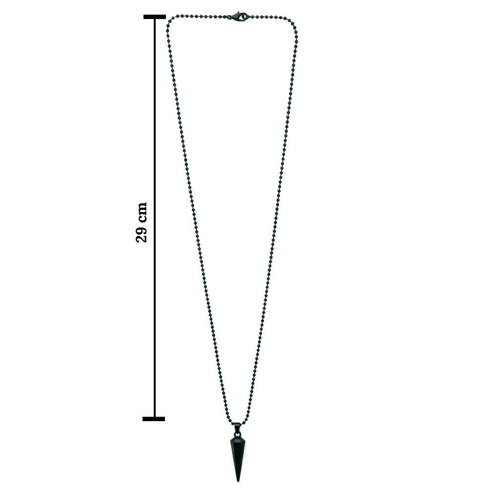 Black Bar Chain Pendent set For mens