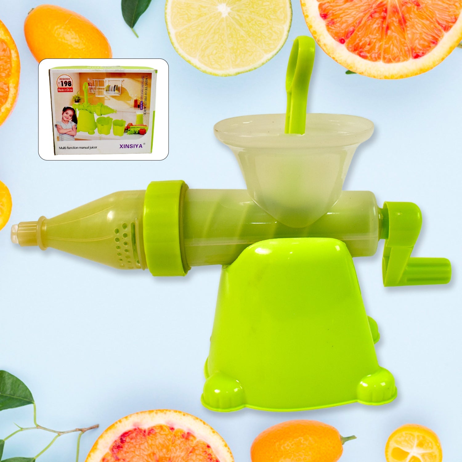 Modern Manual Juicer for Fruits & Vegetables – Easy Hand Operated