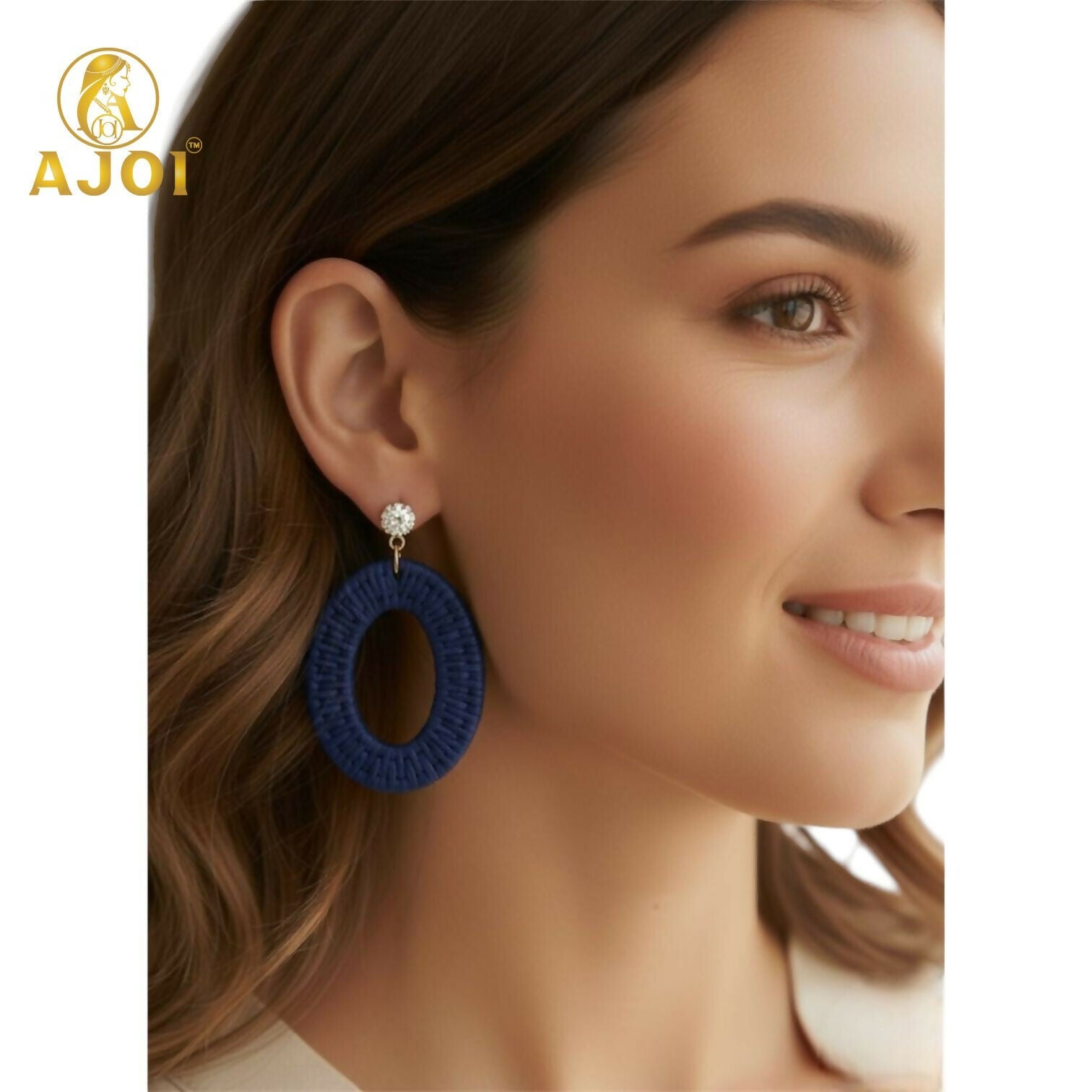 Handcrafted Textured Oval Drop Earrings – Lightweight Statement Earrings in 12 Beautiful Colors – Chic & Stylish Handmade Accessories (PACK OF 12)