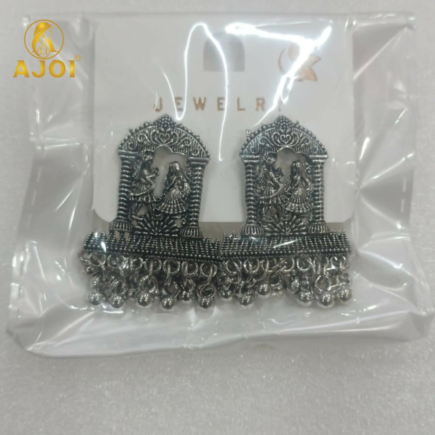Handcrafted Radha Krishna Design with Ghungroo Drops