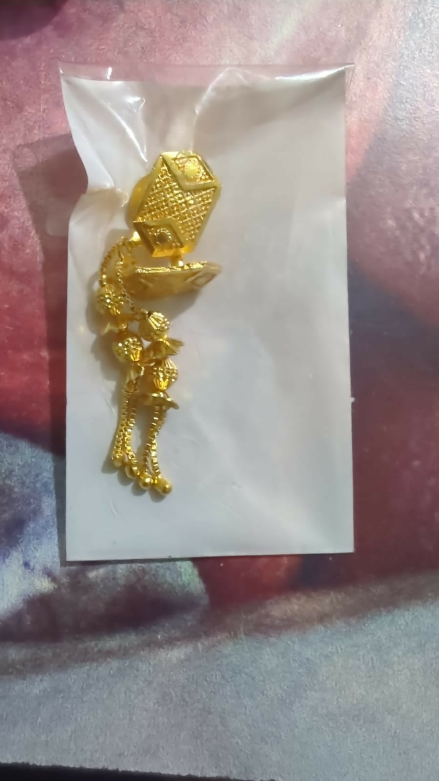 Long Chain Beads Golden Earrings for Women & Girls – Traditional Fancy Jewellery