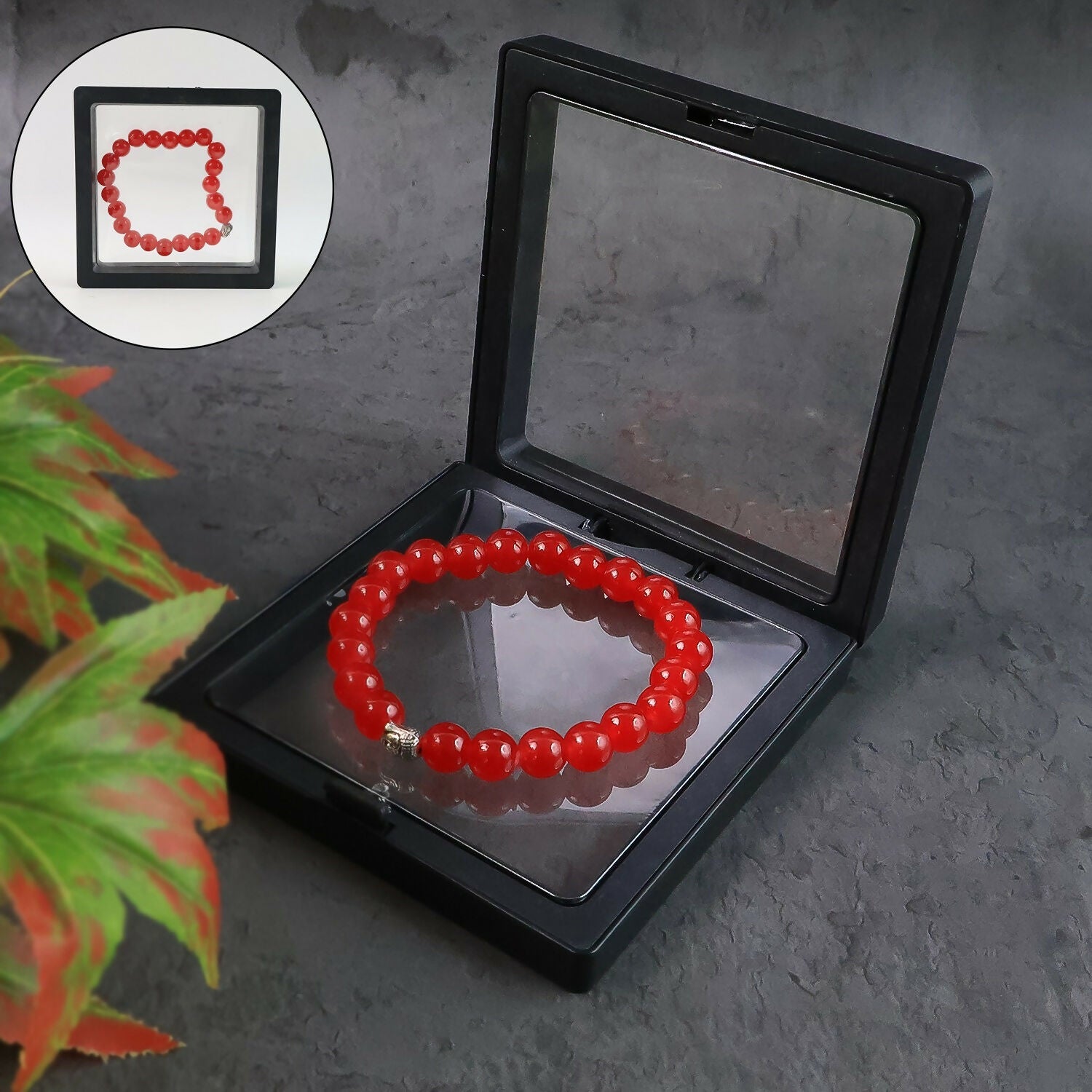 Elegant Red Buddha Charm Bracelet With Air-Tight Display Box