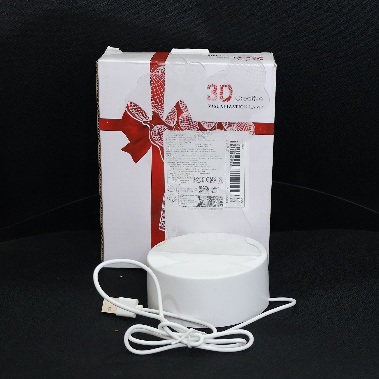 3D Illusion Table Lamp – House and Balloons LED Night Light