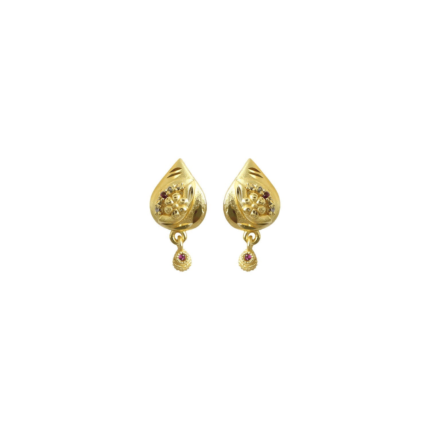 Traditional Gold Plated Geometric Drop Earrings for Women
