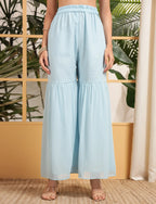 Sky Blue Georgette Salwar Suit With Sequence Embroidery Work