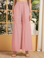 Peach Georgette Salwar Suit With Sequence Embroidery Work