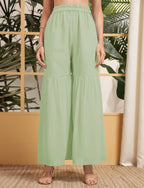 Pista Green Georgette Salwar Suit With Sequence Embroidery Work