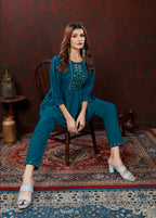 Blue Cotton Co-ord Set