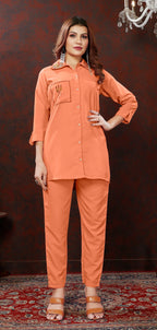 Orange Cotton Co-ord Set