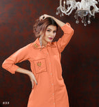 Orange Cotton Co-ord Set