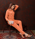 Orange Cotton Co-ord Set