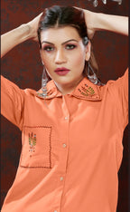 Orange Cotton Co-ord Set