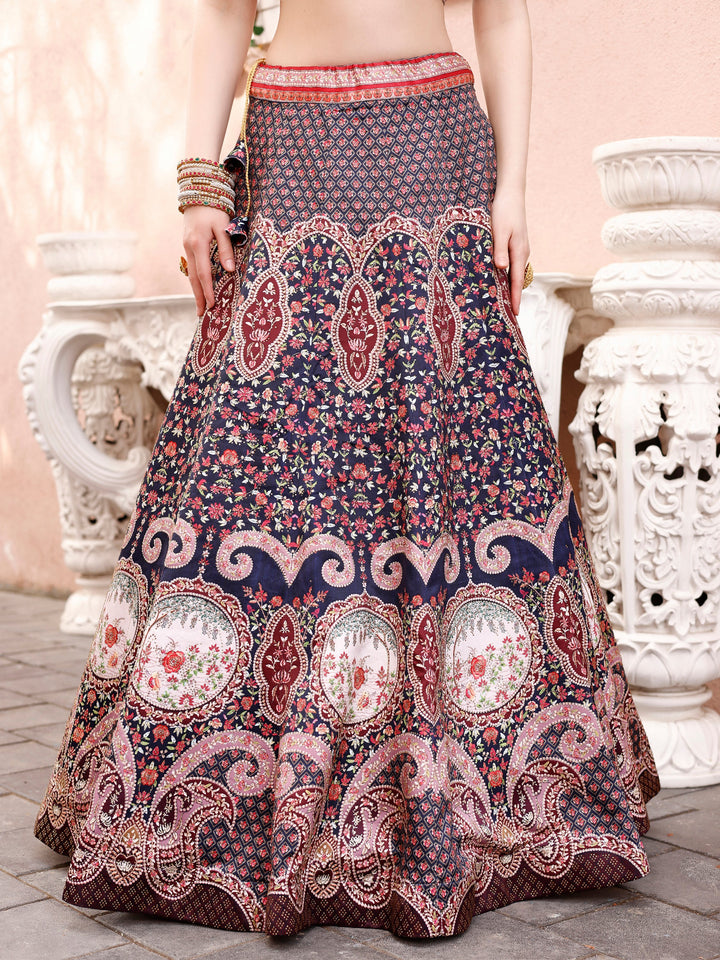 Dazzling Elegance: Swarovski Embellished Lehengas for Bridal Bliss and Semi-Bridal Splendor - qivii